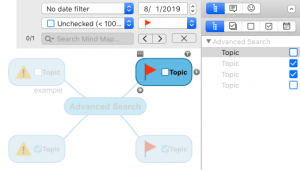 Advanced search mind maps