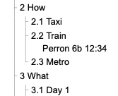 Sahre or export hierarchy outline