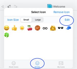 Add emojis as icons