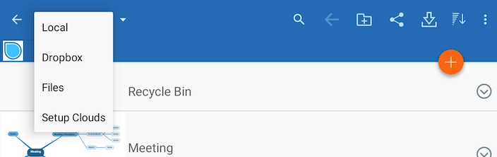 Use Files to open and create mind maps on Google Drive or OneDrive